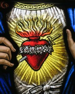 Saint Mary of Perpetual Help Church Defiance Ohio stained glass Immaculate Heart of Mary