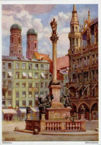 Richard Wagner Muenchen Marienplatz Mariensaeule