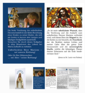 Flyer Unbeflecktes Herz Mariens